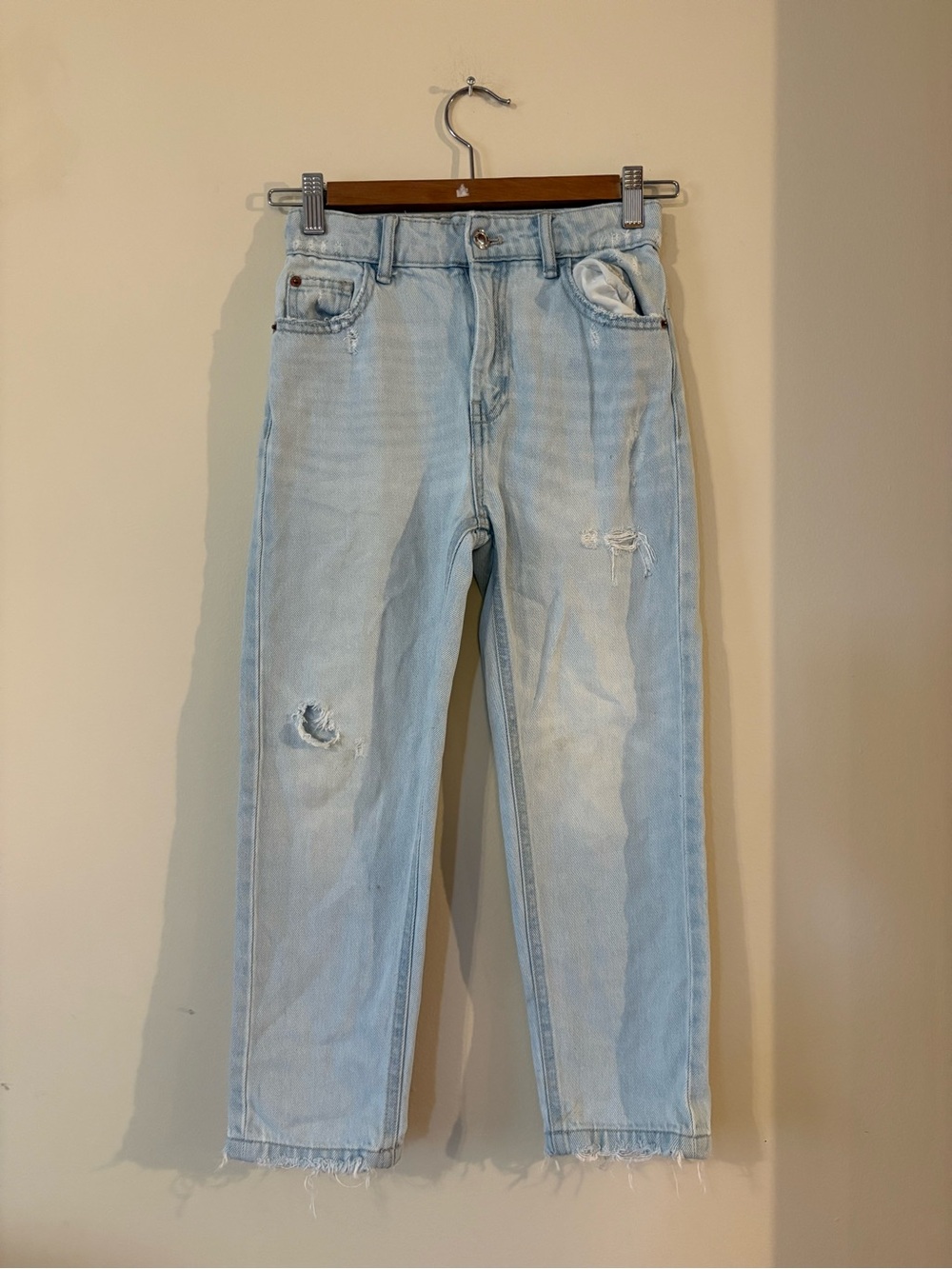 Zara Light Wash Distressed Boys Jeans size 9